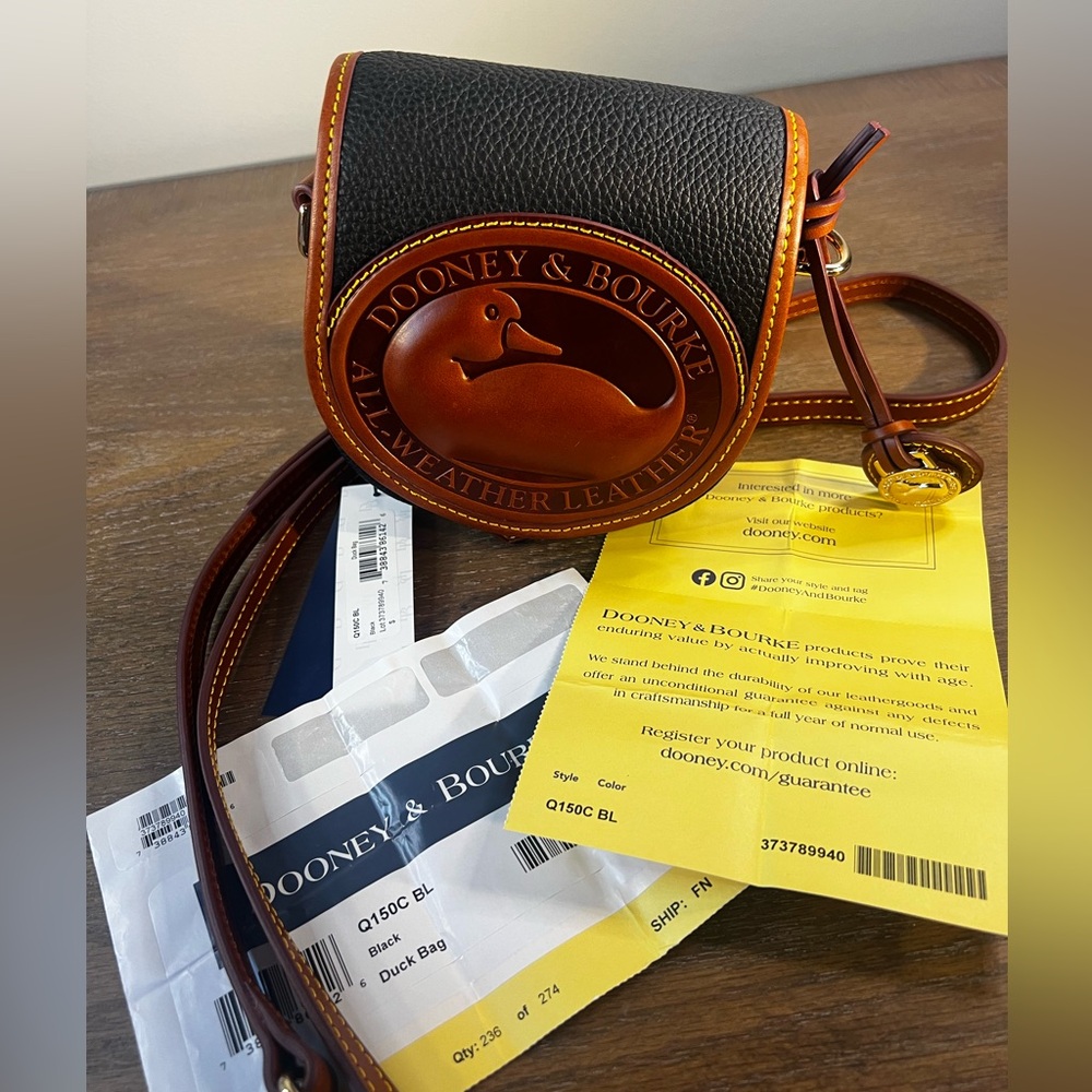 Dooney & Bourke All Weather Leather 2 Duck Bag in Black - Picture 4 of 9